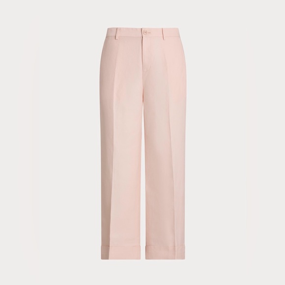 Ralph Lauren Linen-Blend-Twill Cropped Pant - Picture 3 of 5